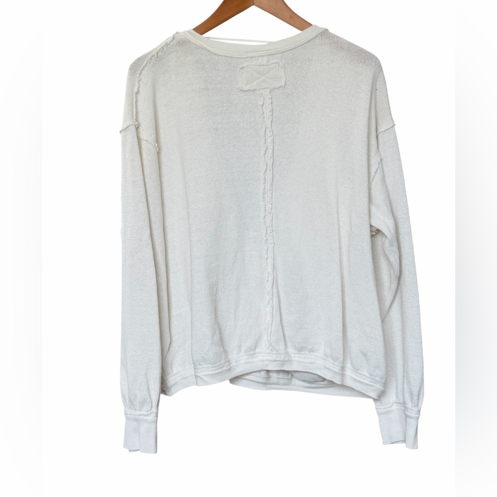 Free People We The Free Anyway Plunge Neck Wrap Top Oversized M - Picture 3 of 3